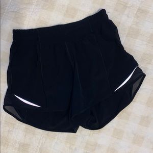 Black Lululemon Hotty Hot Shorts
